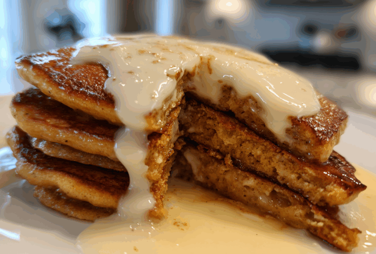 Gingerbread Pancakes with Maple Cream