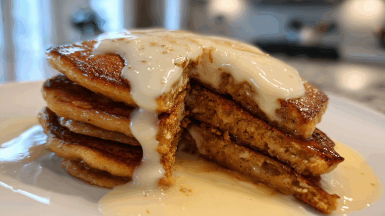 Gingerbread Pancakes with Maple Cream