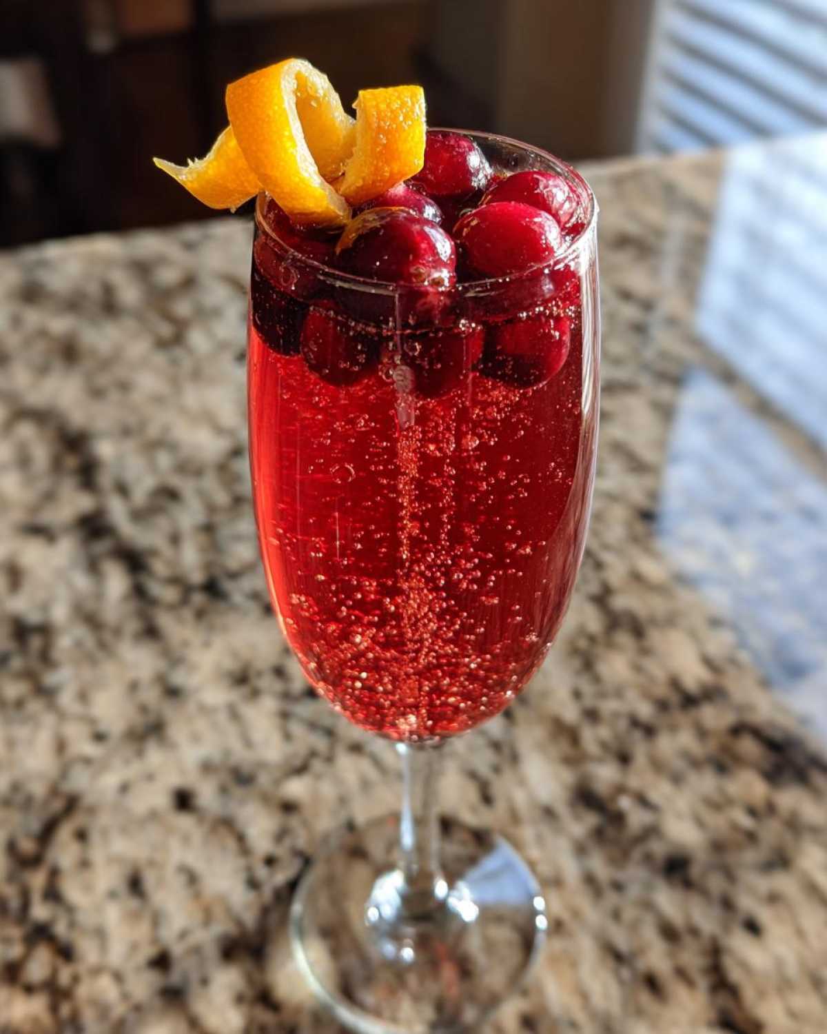 Holiday Cranberry Champagne Cocktail - detail 2