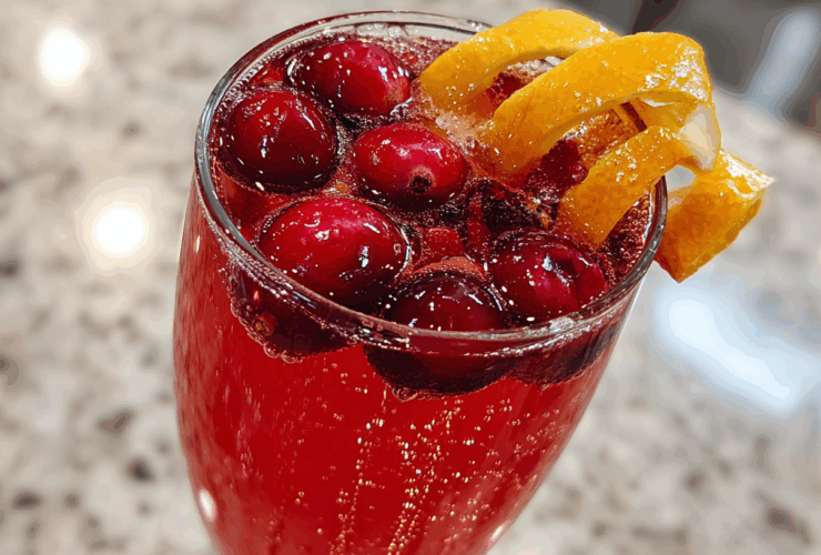 Holiday Cranberry Champagne Cocktail
