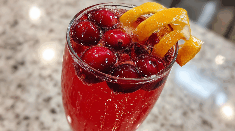 Holiday Cranberry Champagne Cocktail