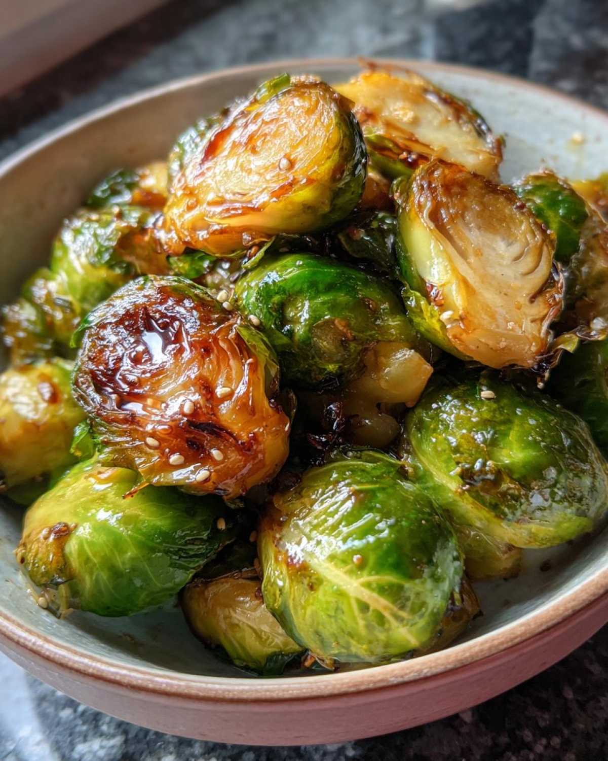 Honey Soy Glazed Brussels Sprouts - detail 2
