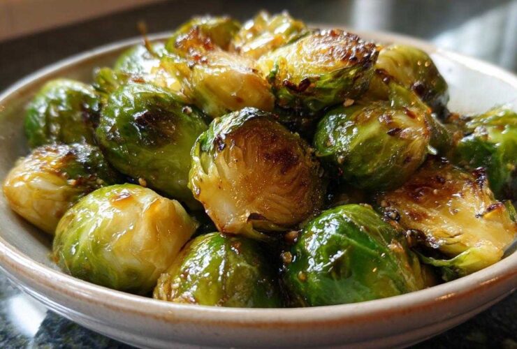 Honey Soy Glazed Brussels Sprouts
