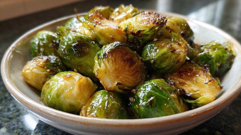 Honey Soy Glazed Brussels Sprouts