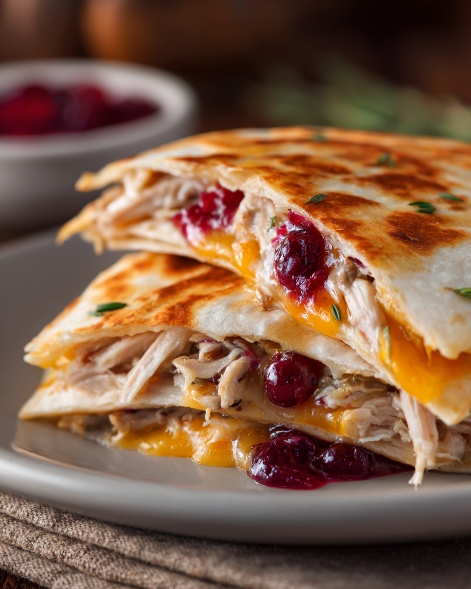 Leftover Turkey Cranberry Quesadillas - detail 3