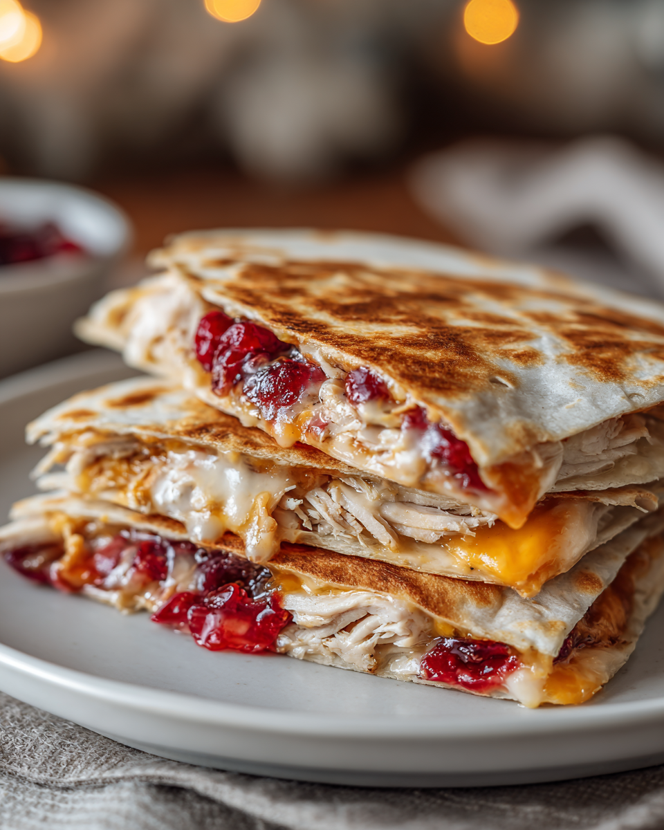 Leftover Turkey Cranberry Quesadillas - detail 1