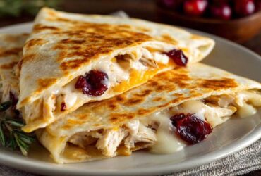 Leftover Turkey Cranberry Quesadillas