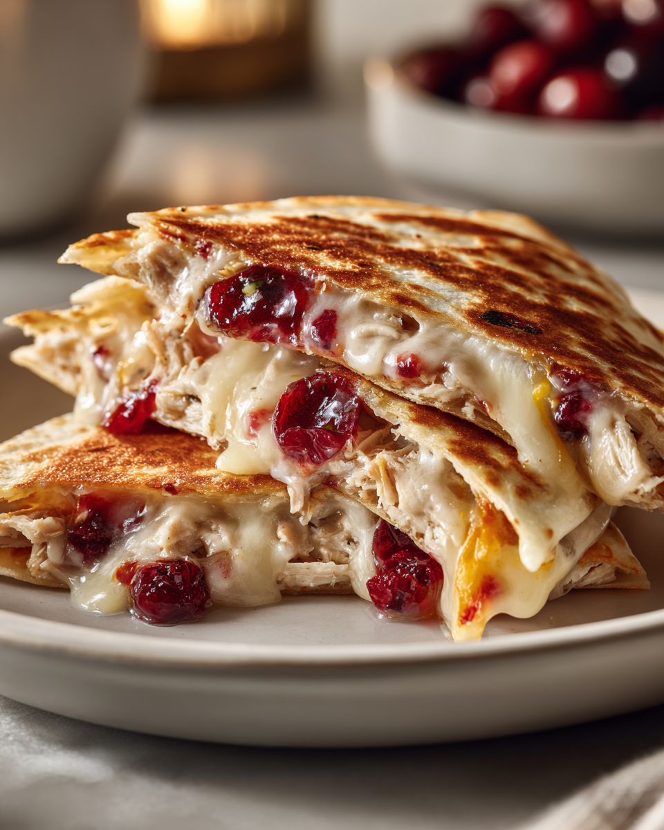 Leftover Turkey Cranberry Quesadillas - detail 2