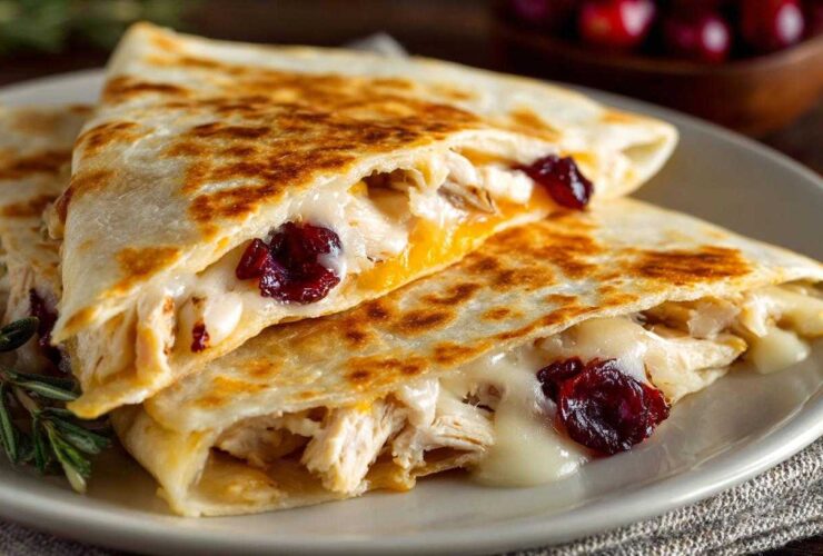 Leftover Turkey Cranberry Quesadillas