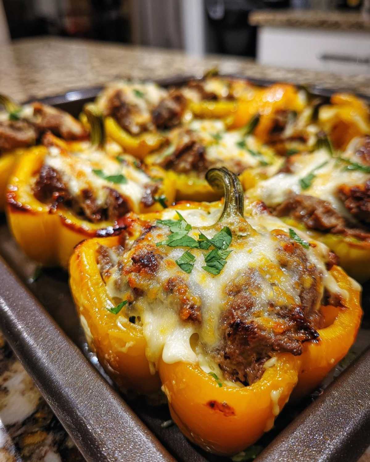 Philly Cheesesteak Stuffed Peppers - detail 3