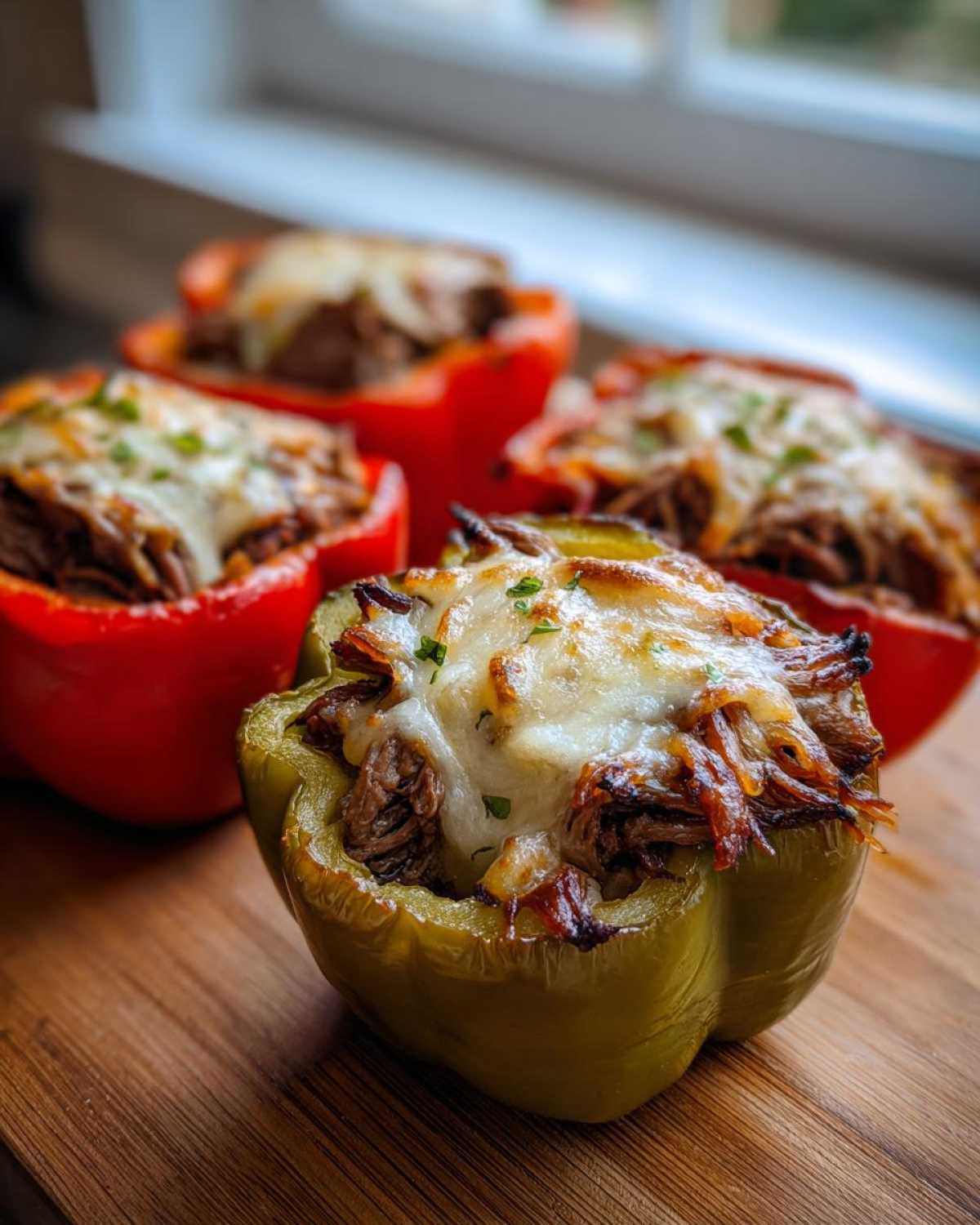 Philly Cheesesteak Stuffed Peppers - detail 4