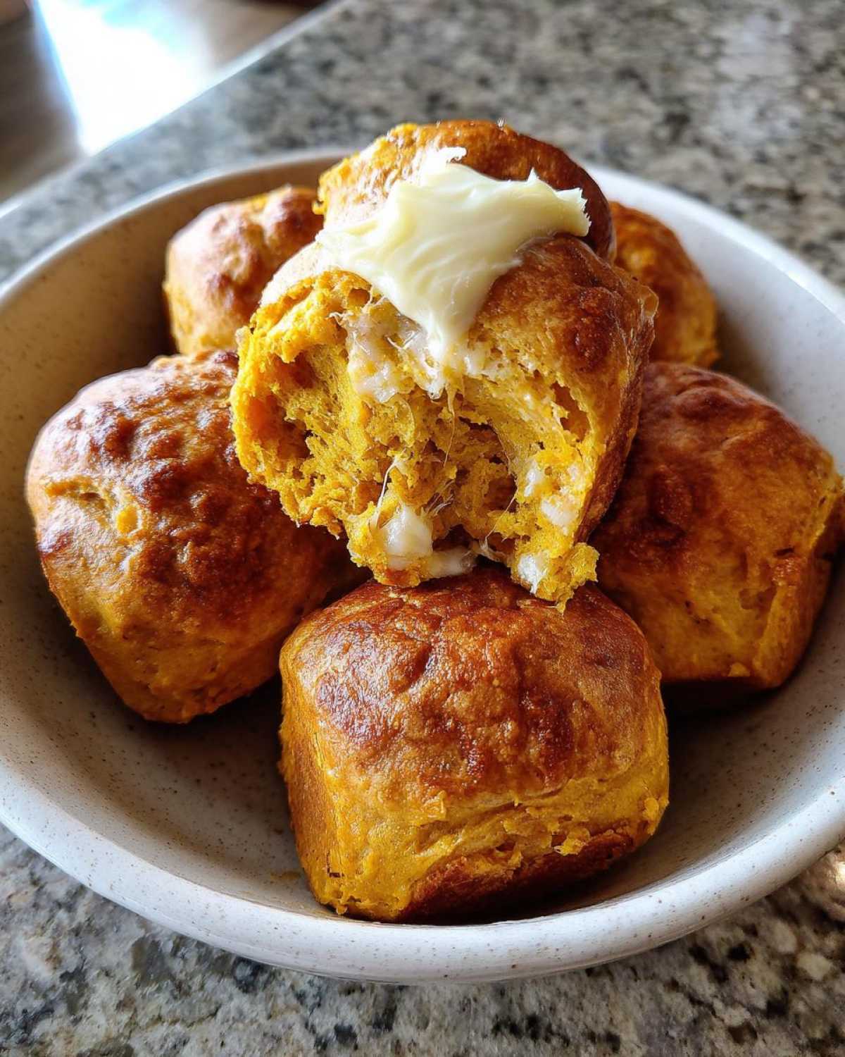 Pumpkin Dinner Rolls with Cinnamon Butter - detail 4