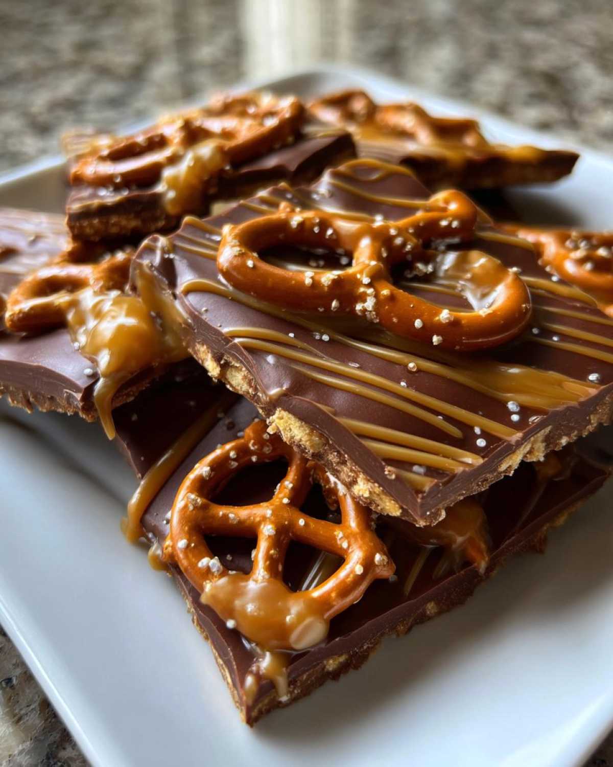 Salted Caramel Pretzel Bark - detail 2