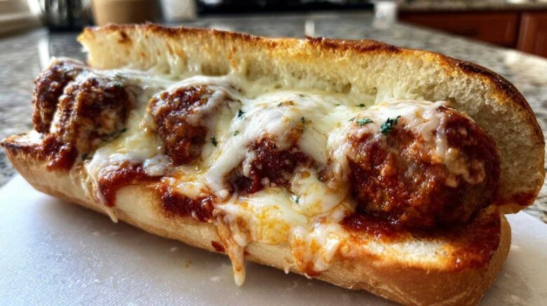 Saucy Garlic Butter Meatball Subs