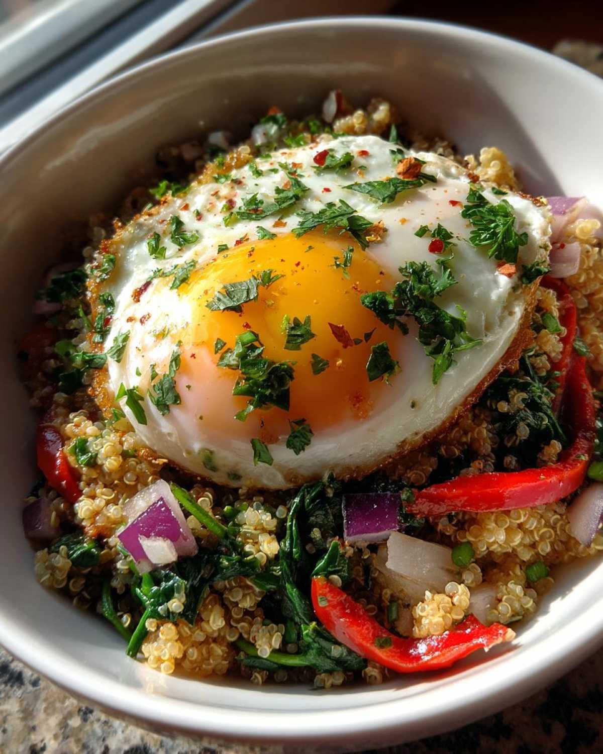 Savory Herb Quinoa Breakfast Bowl - detail 2