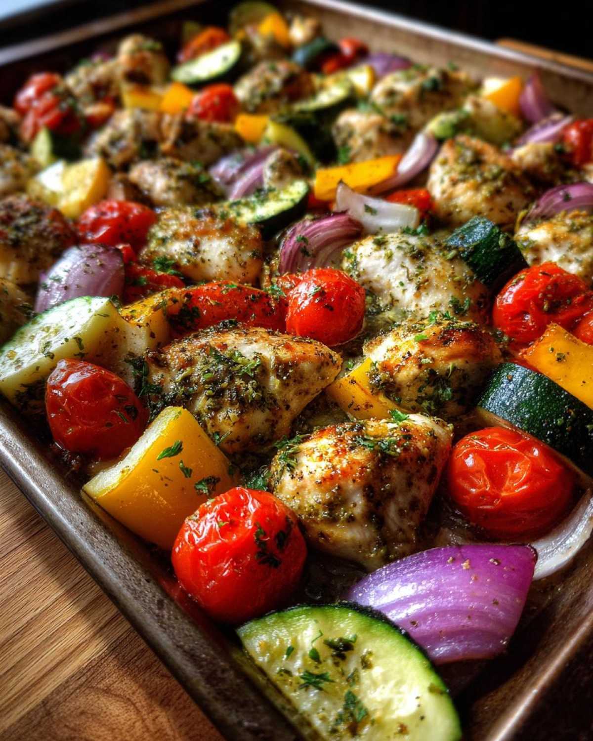 Sheet Pan Mediterranean Chicken & Veggies - detail 1