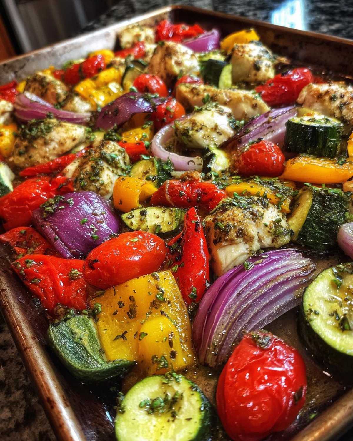 Sheet Pan Mediterranean Chicken & Veggies - detail 2