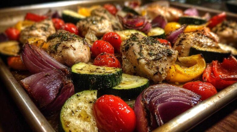 Sheet Pan Mediterranean Chicken & Veggies