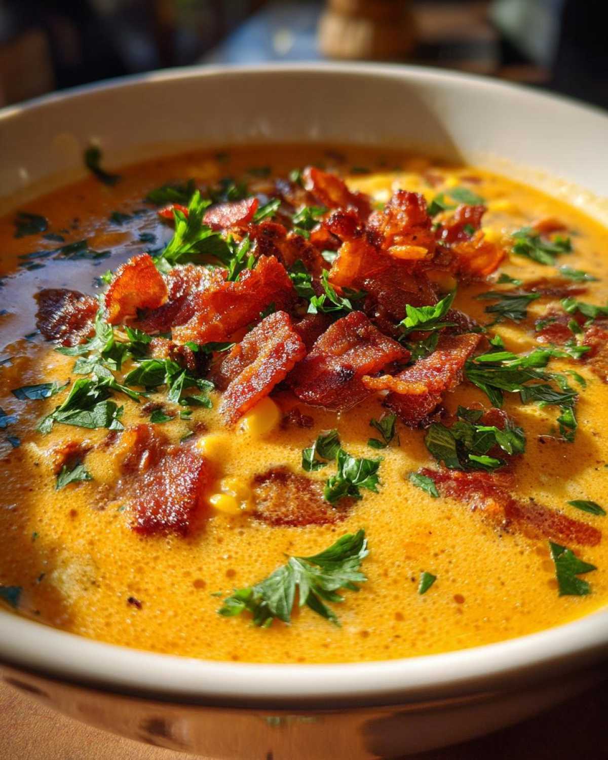 Smoky Bacon and Corn Chowder - detail 2