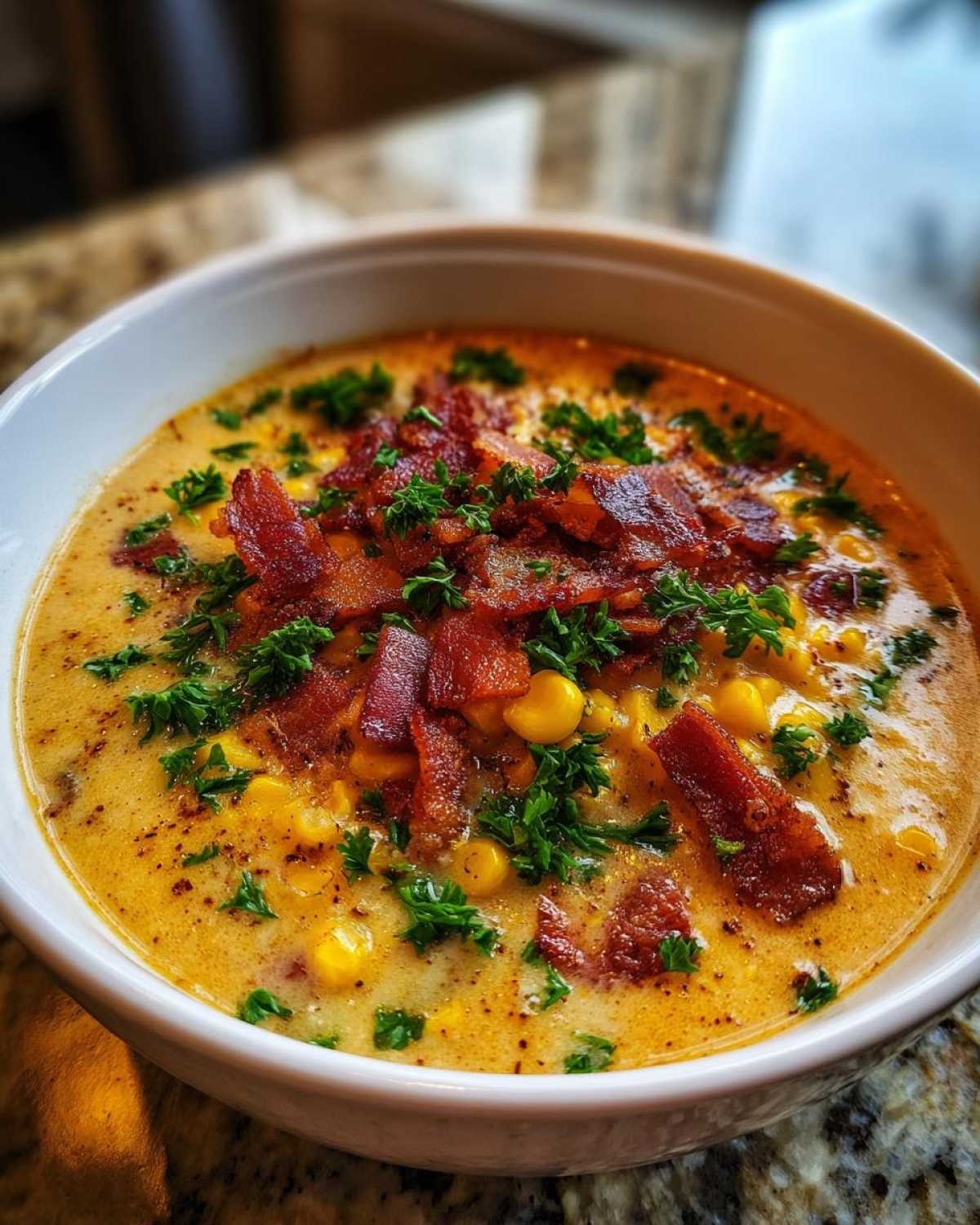 Smoky Bacon and Corn Chowder - detail 3
