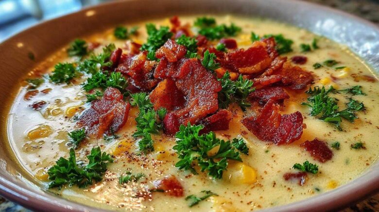 Smoky Bacon and Corn Chowder