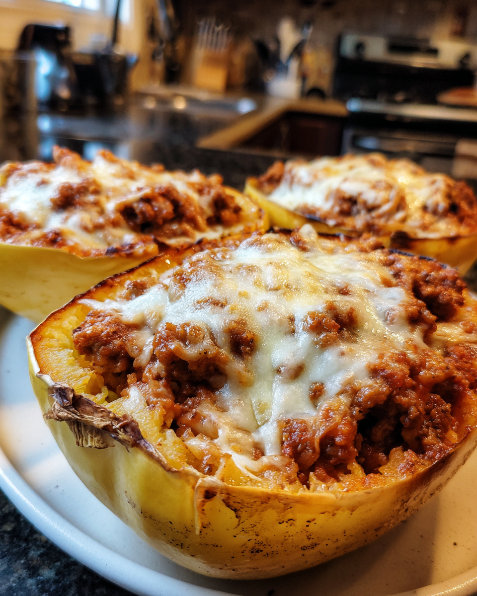 Spaghetti Squash Lasagna Boats - detail 1