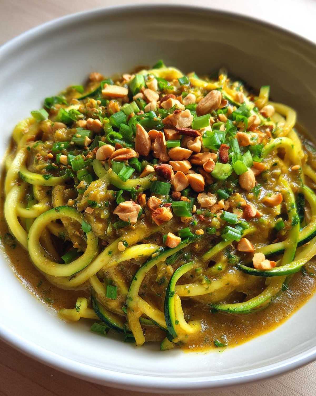 Spicy Thai Peanut Zucchini Noodles - detail 1