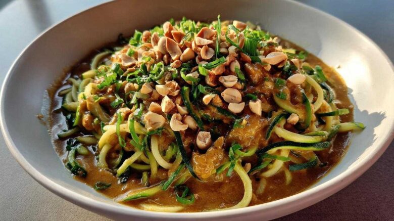 Spicy Thai Peanut Zucchini Noodles