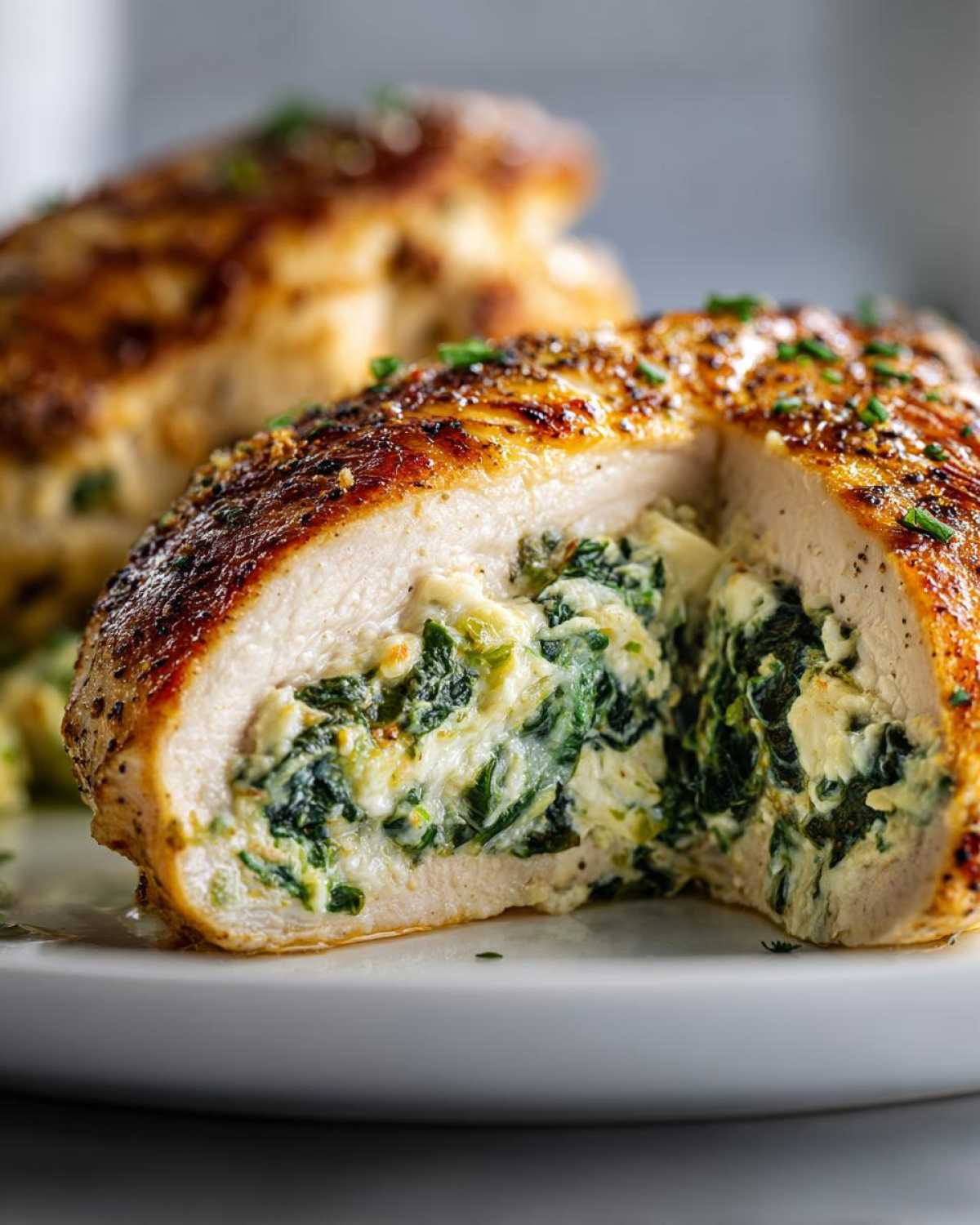 Spinach Artichoke Stuffed Chicken Breasts - detail 1