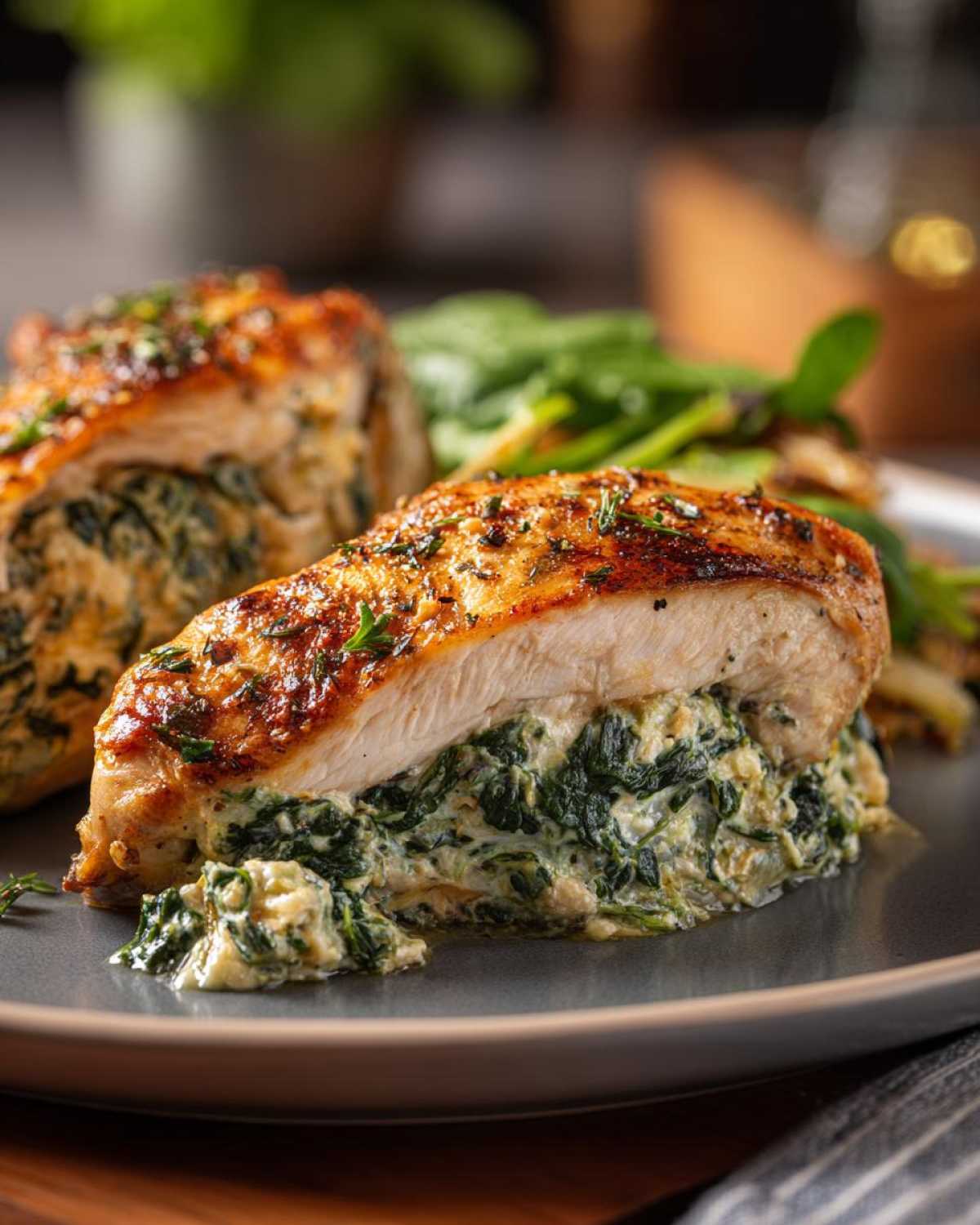 Spinach Artichoke Stuffed Chicken Breasts - detail 2