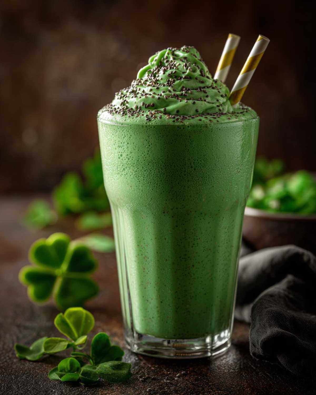 St. Patrick's Day Shamrock Shake Smoothie - detail 3