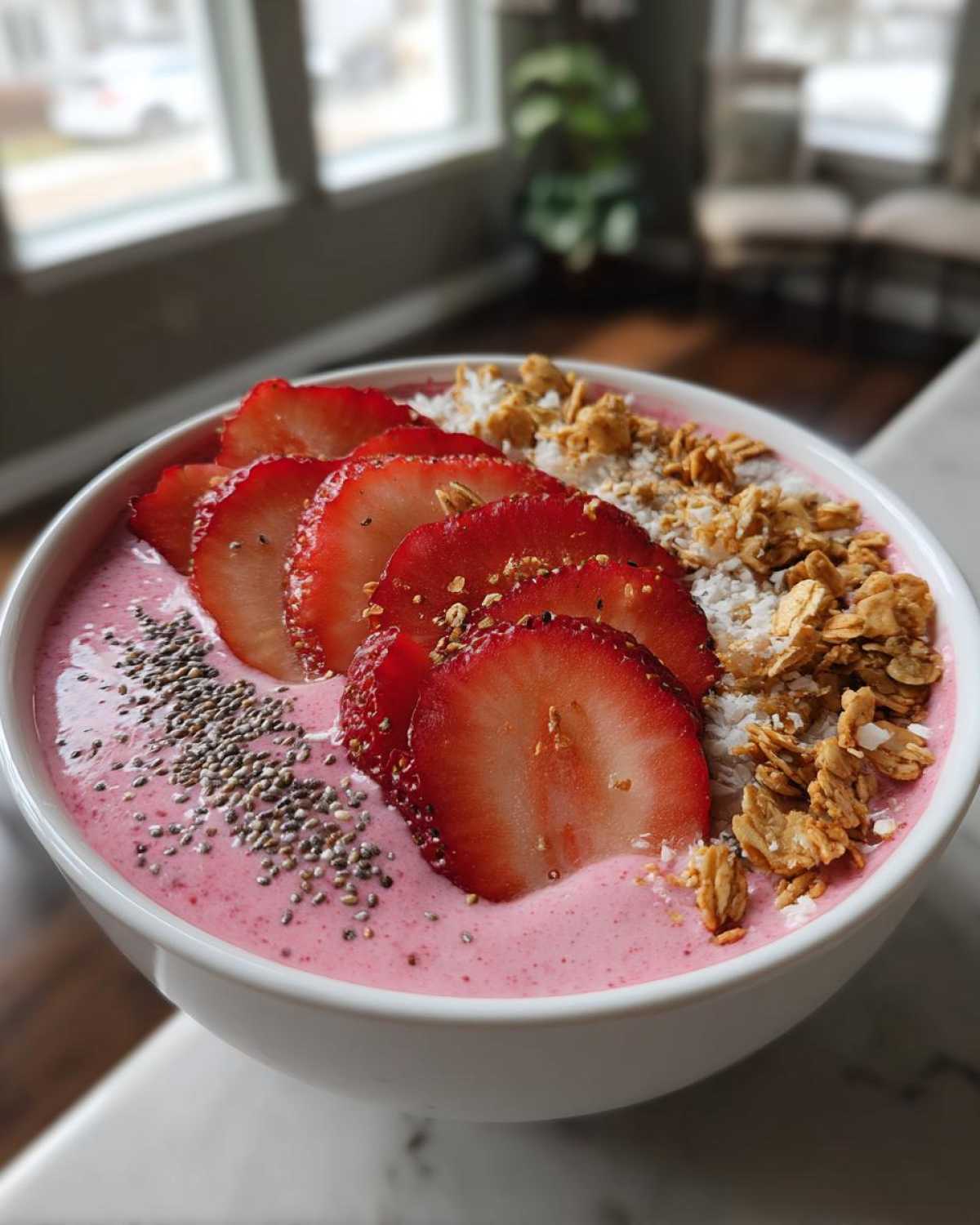 Strawberry Cheesecake Smoothie Bowl - detail 4