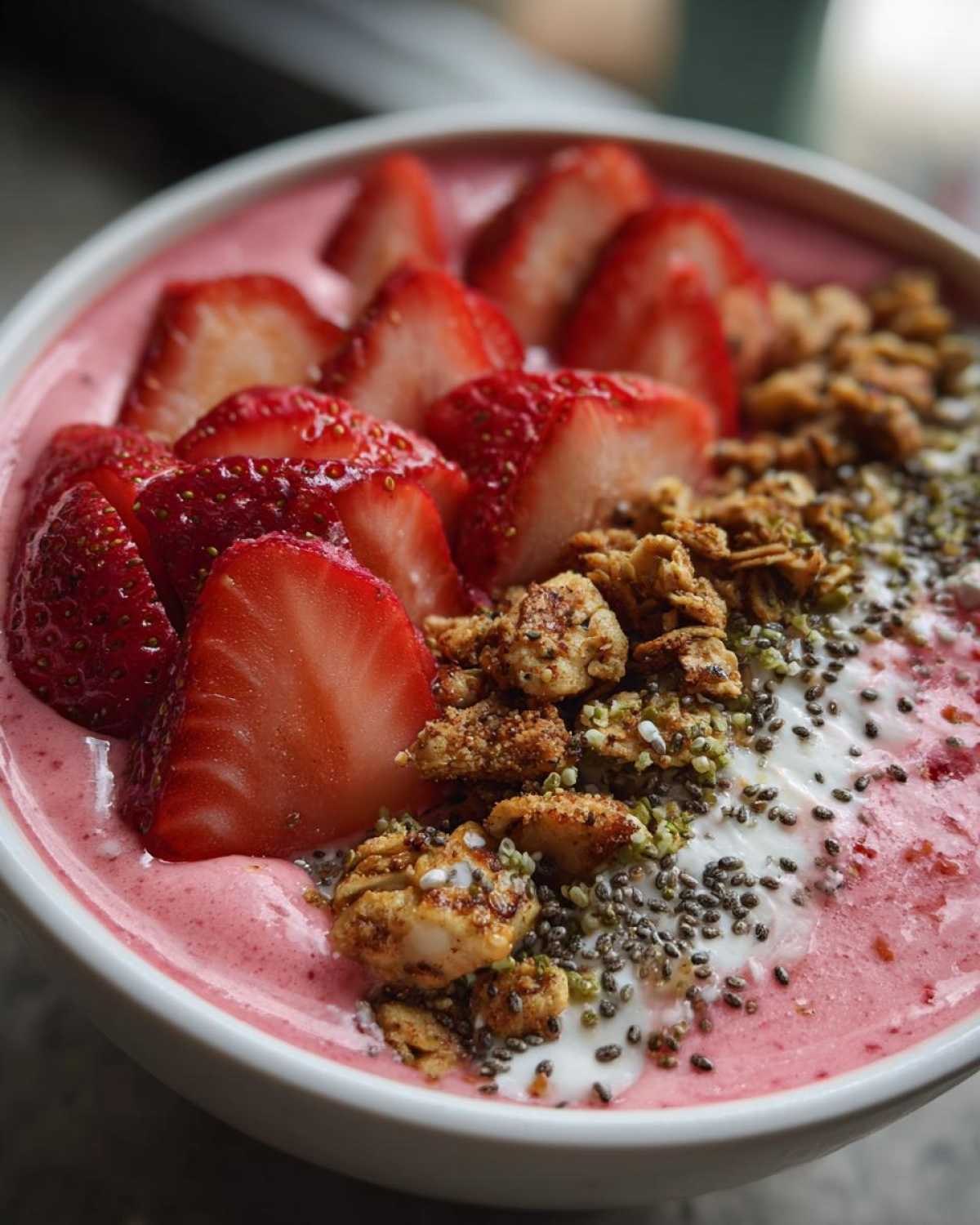 Strawberry Cheesecake Smoothie Bowl - detail 2