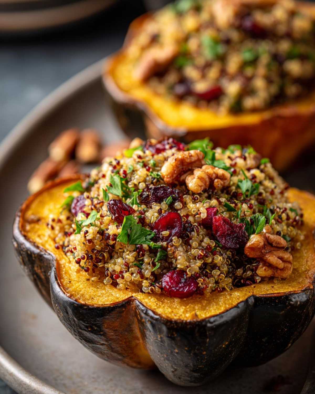 Stuffed Acorn Squash with Quinoa and Cranberries - detail 4