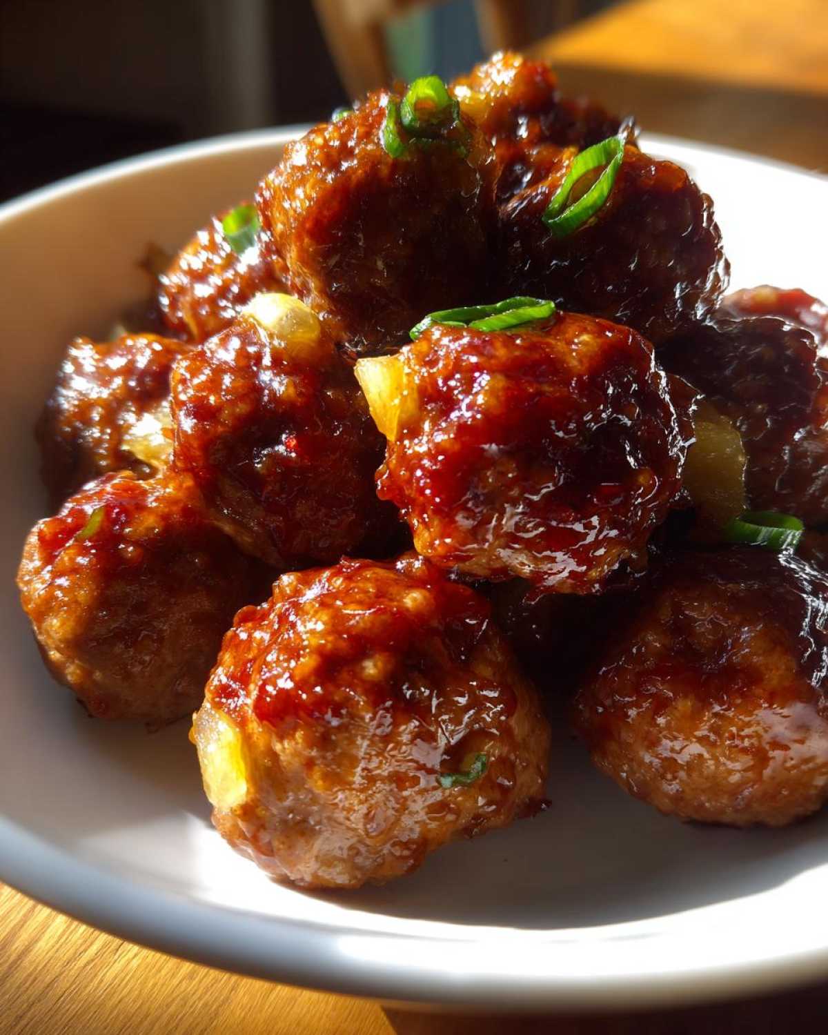 Teriyaki Pineapple Glazed Meatballs - detail 2