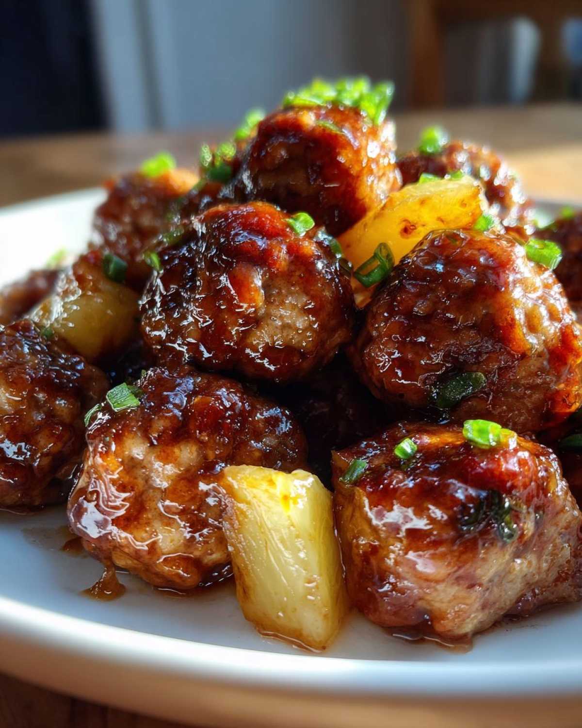 Teriyaki Pineapple Glazed Meatballs - detail 4