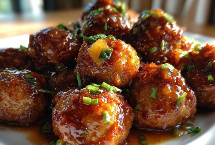 Teriyaki Pineapple Glazed Meatballs