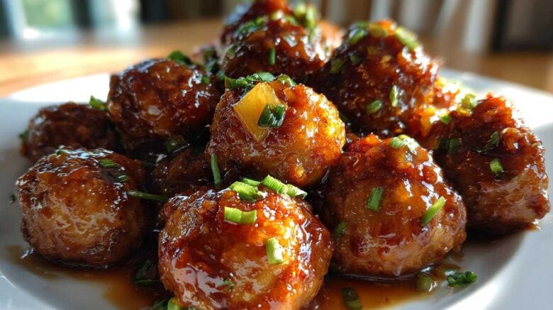 Teriyaki Pineapple Glazed Meatballs