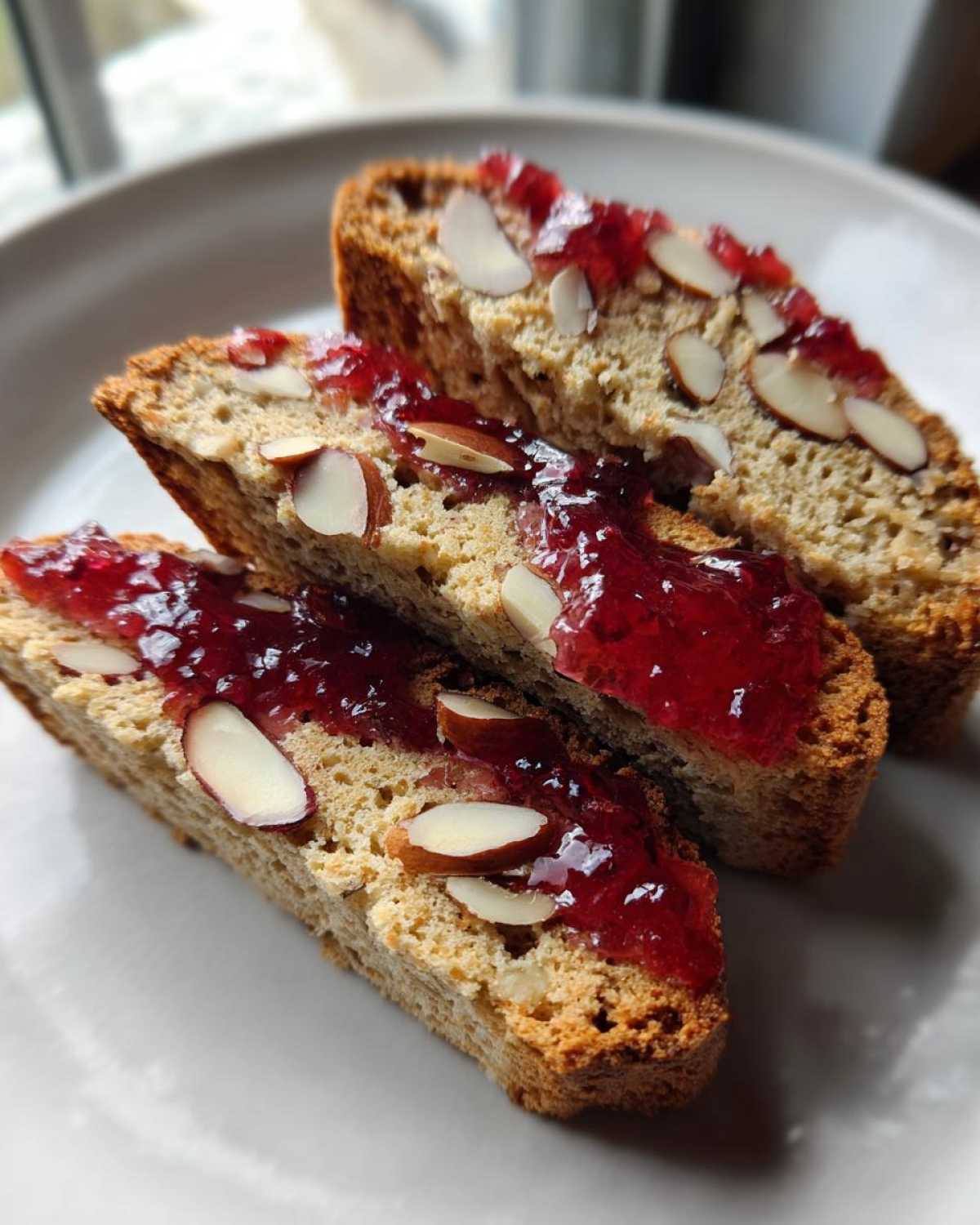 Almond Biscotti with Cranberry Glaze - detail 1