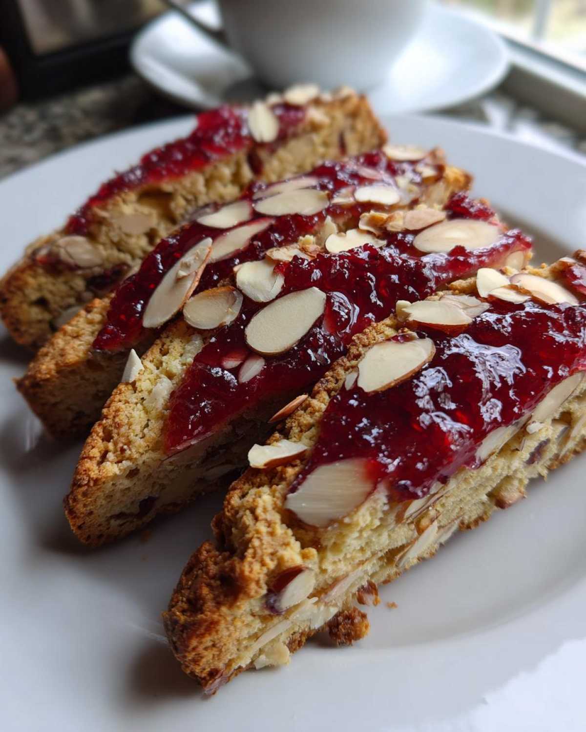 Almond Biscotti with Cranberry Glaze - detail 2