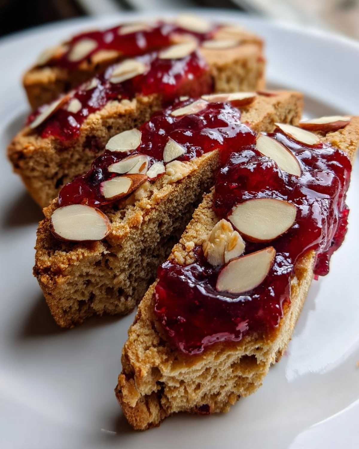 Almond Biscotti with Cranberry Glaze - detail 3