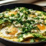 Avocado Feta Egg Skillet