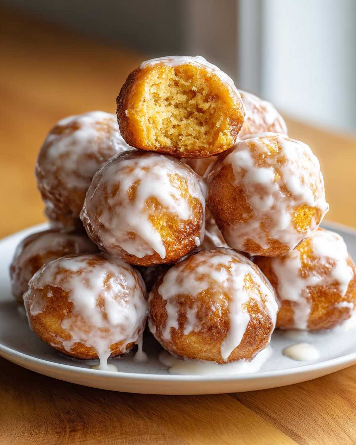 Baked Pumpkin Donut Holes with Glaze - detail 2