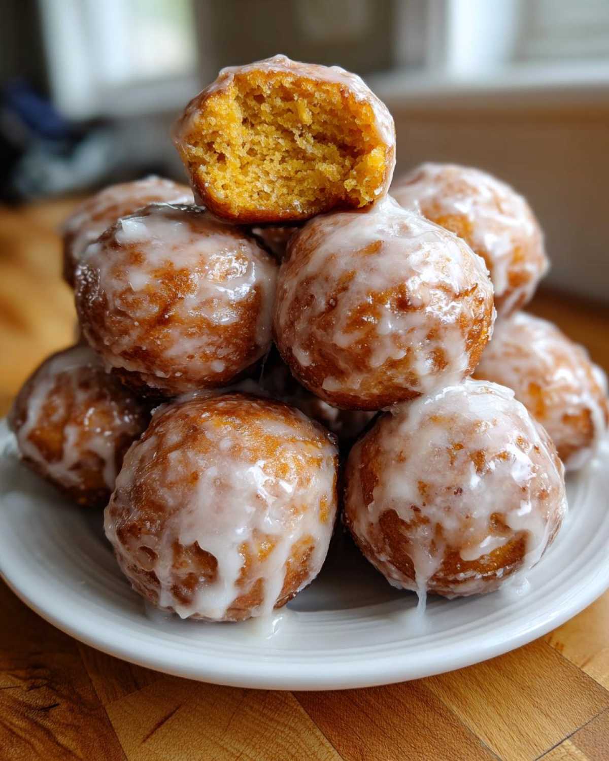 Baked Pumpkin Donut Holes with Glaze - detail 3