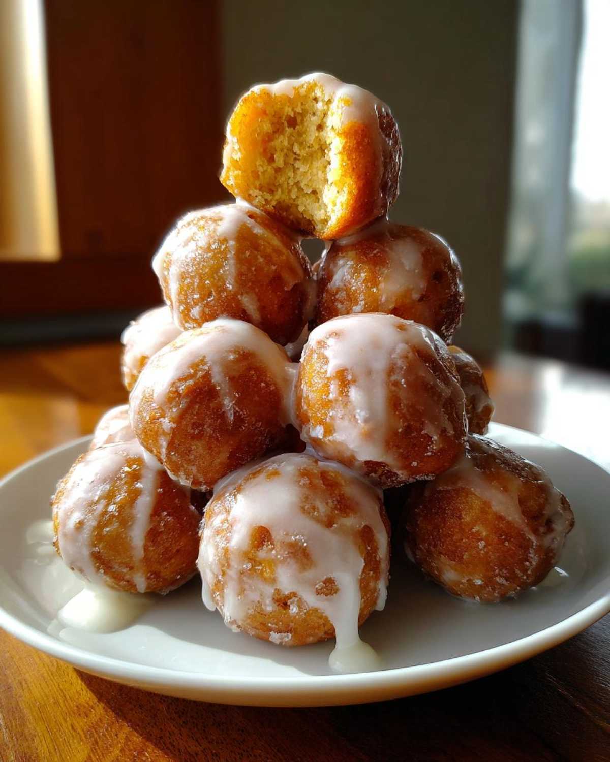Baked Pumpkin Donut Holes with Glaze - detail 4