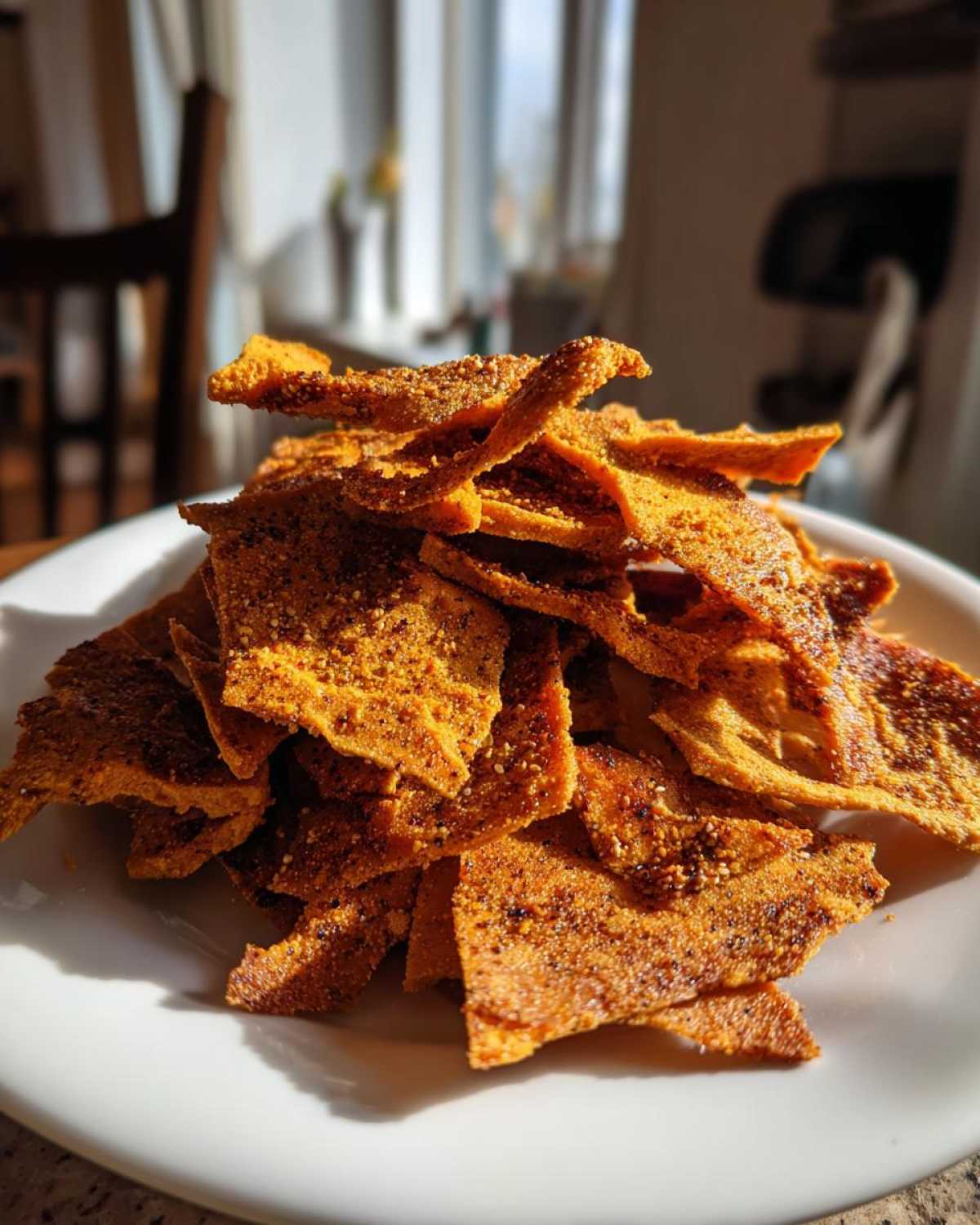 Baked Tahini & Paprika Hummus Chips - detail 1
