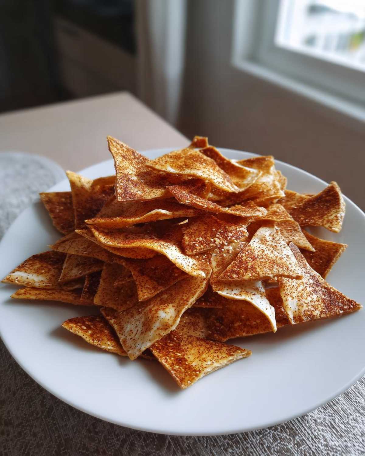Baked Tahini & Paprika Hummus Chips - detail 2