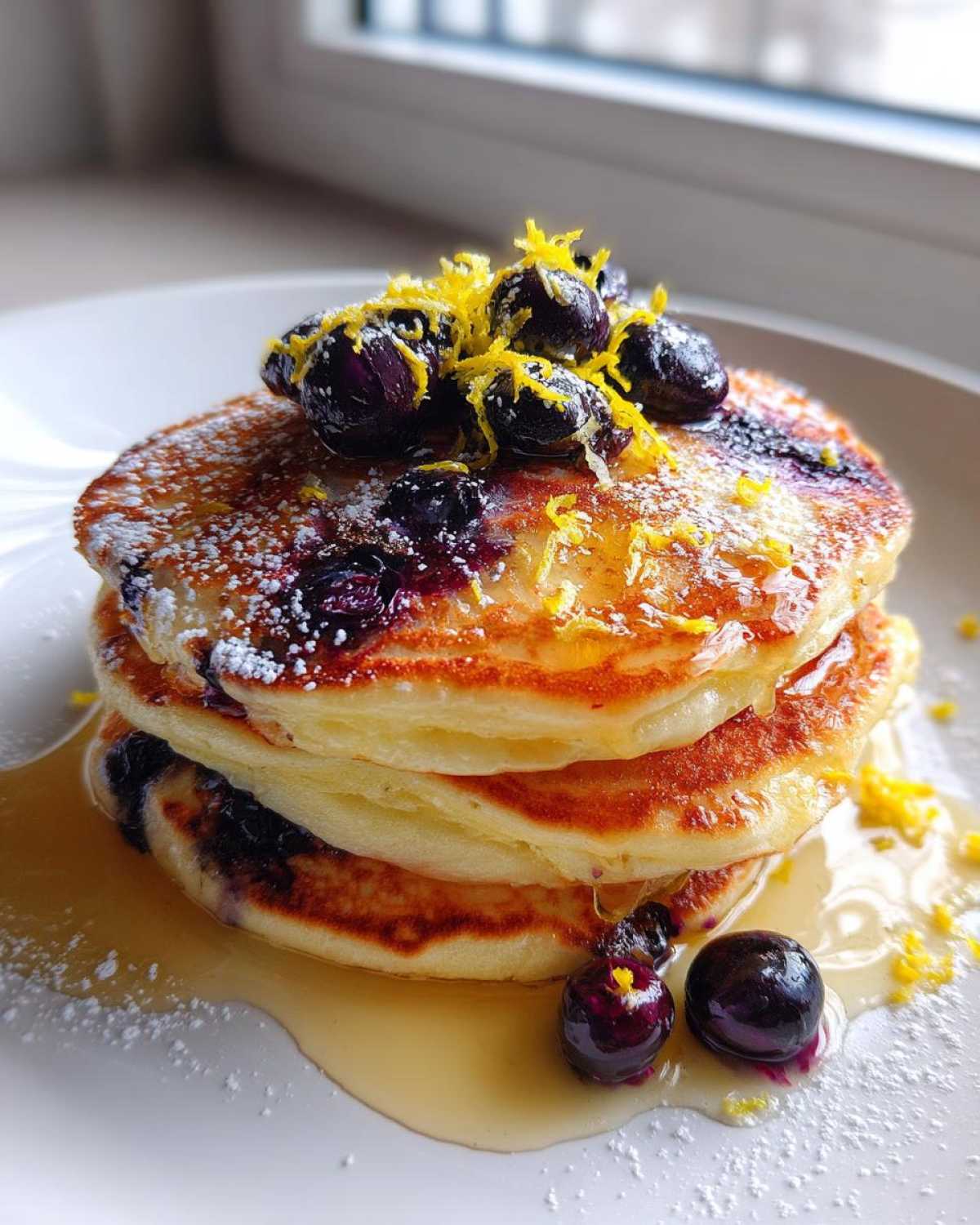 Blueberry Lemon Ricotta Pancakes - detail 1
