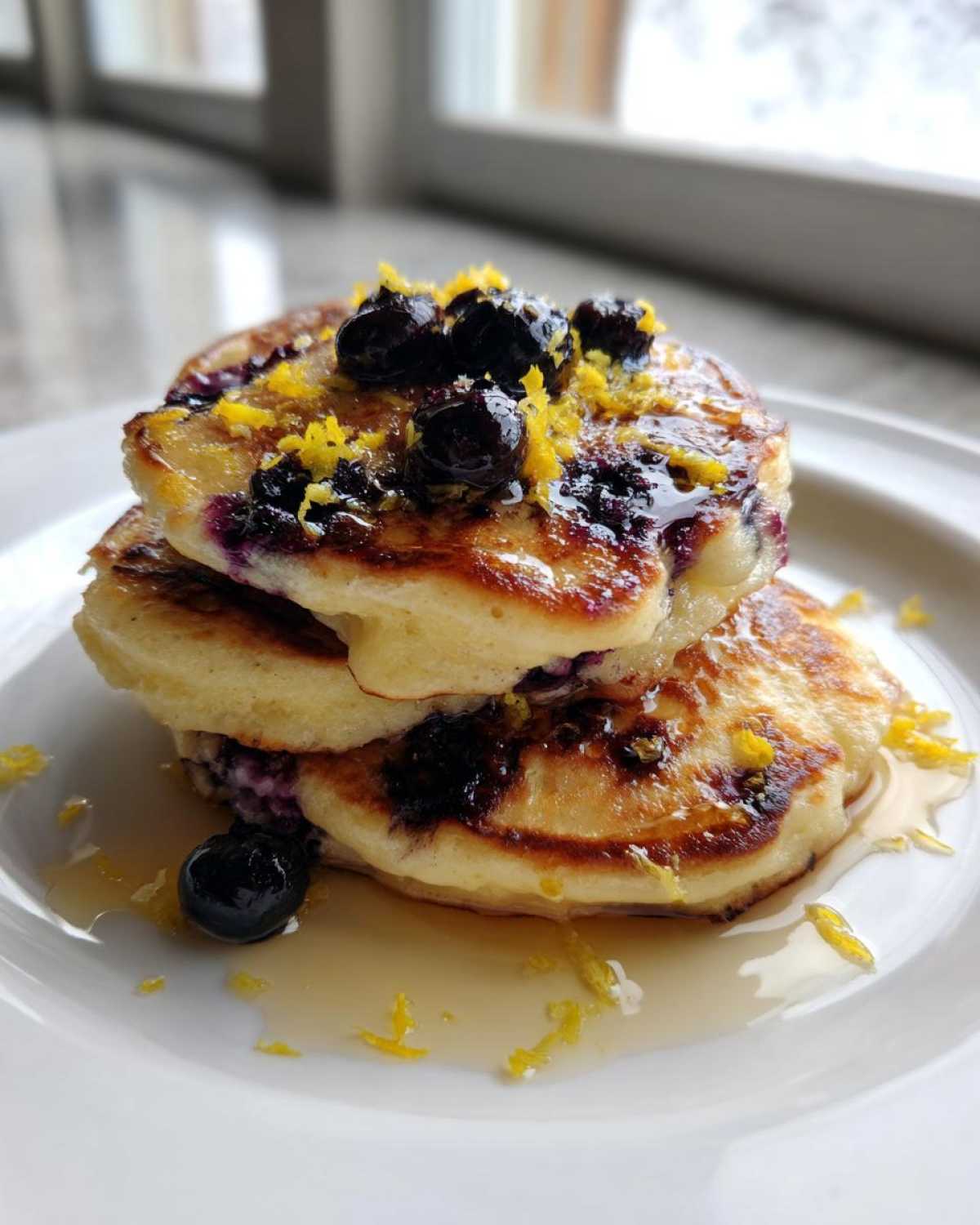 Blueberry Lemon Ricotta Pancakes - detail 3