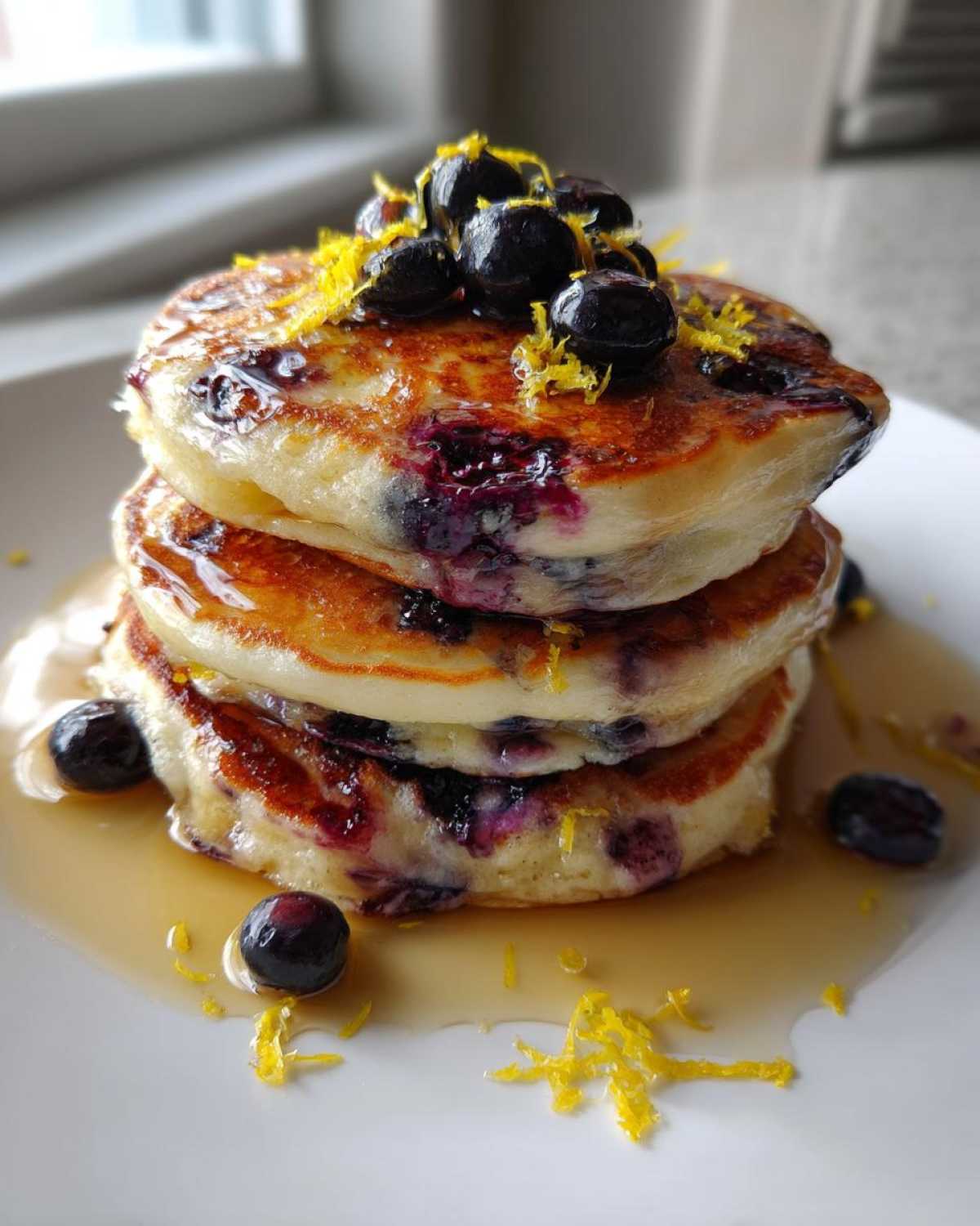 Blueberry Lemon Ricotta Pancakes - detail 4
